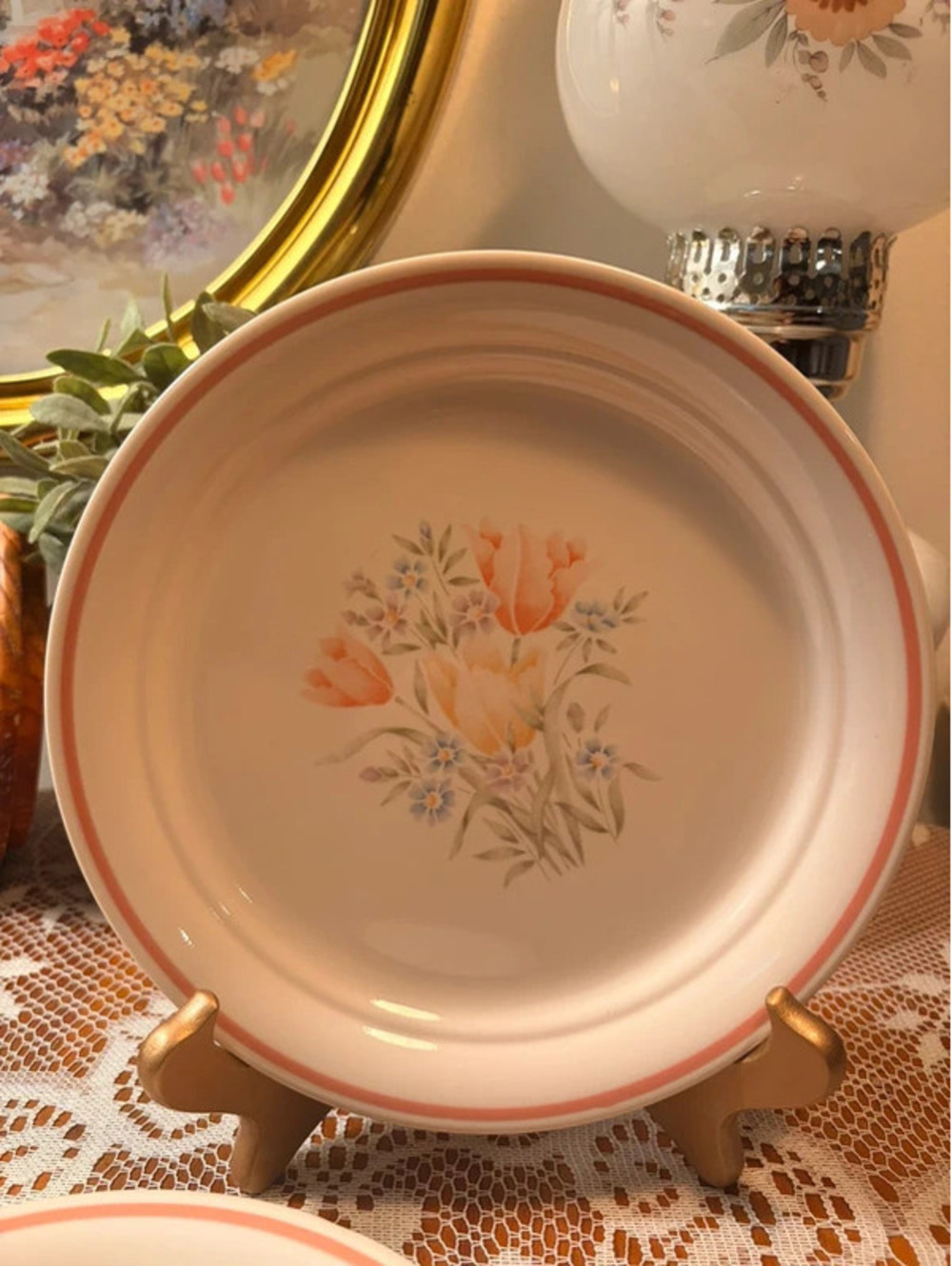 Vintage Corelle French Garden Salad Plates 8.5” Set of 4 Corning USA